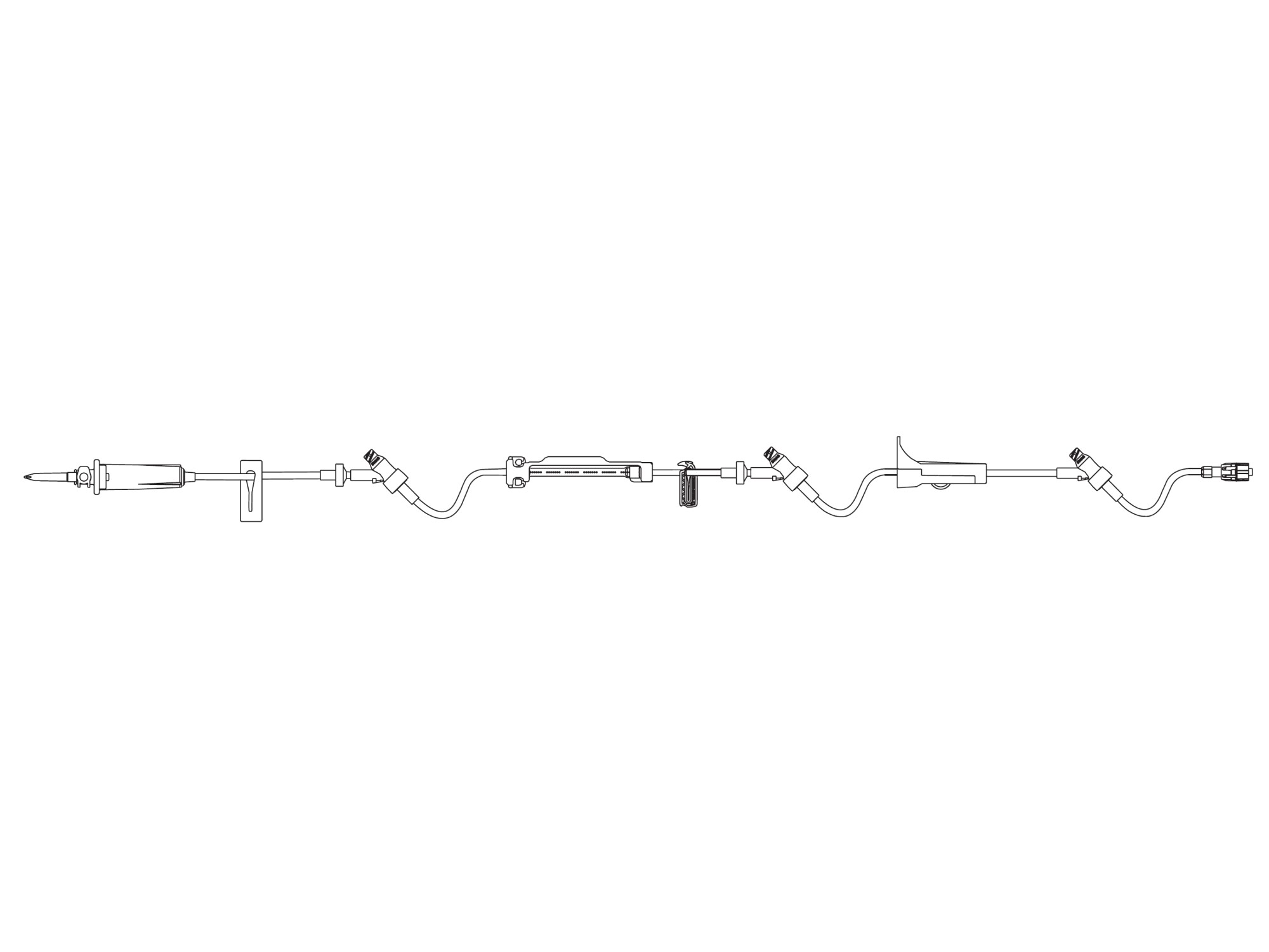 Infusomat primary set w/ 3 CareSite valves
