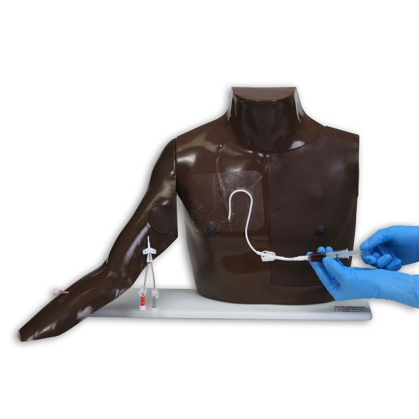 Dark skin port access arm