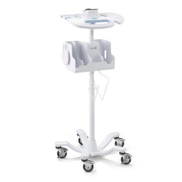 Mobile stand w/ extended storage bin