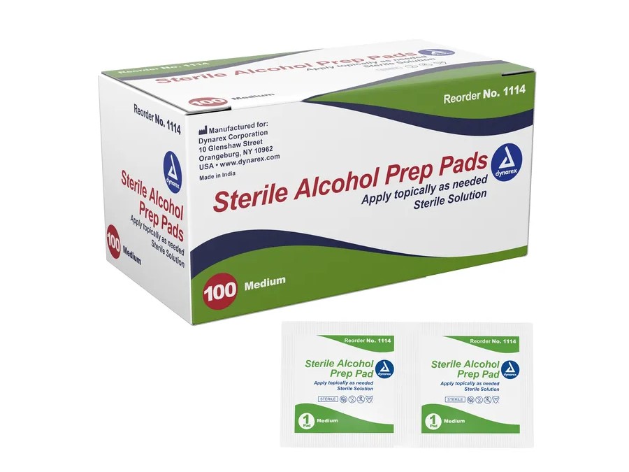 Sterile alcohol preps pads