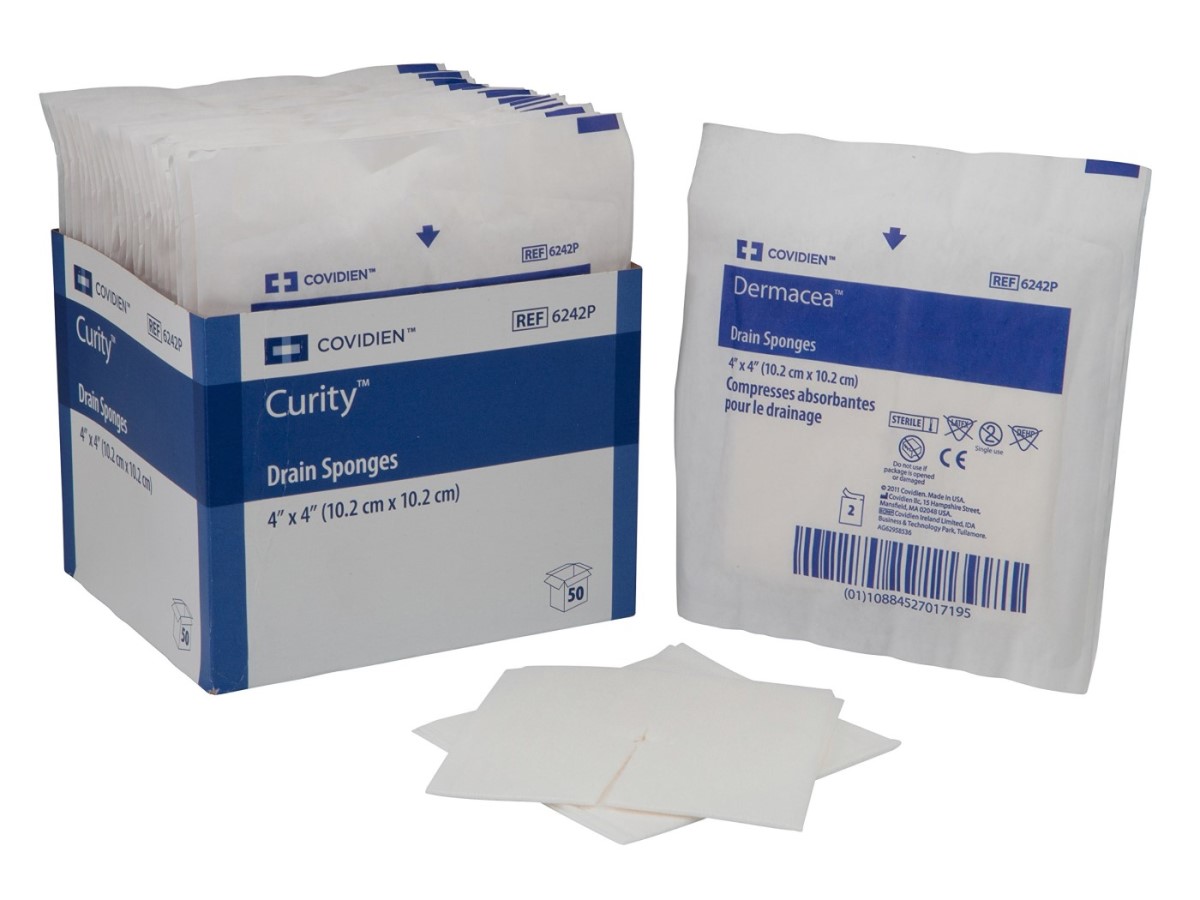 Curity sterile IV drain sponge