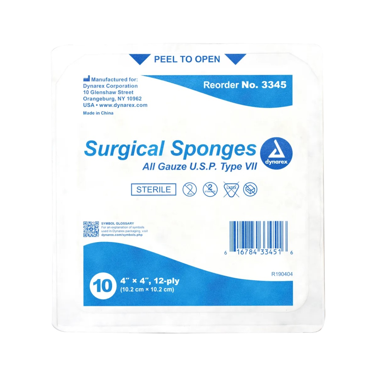 Gauze sponges 4” * 4”