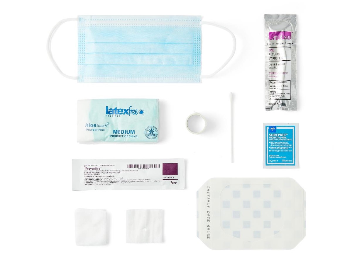 Central line dressing trays