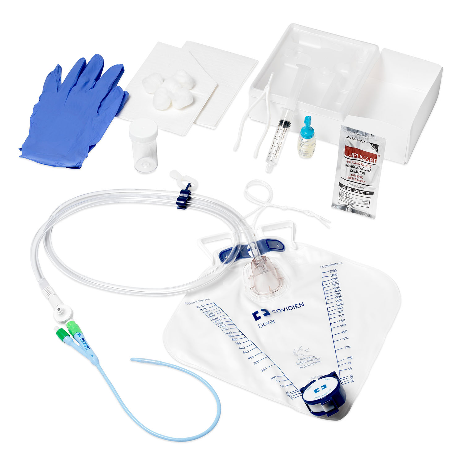 Silicone foley catheter tray