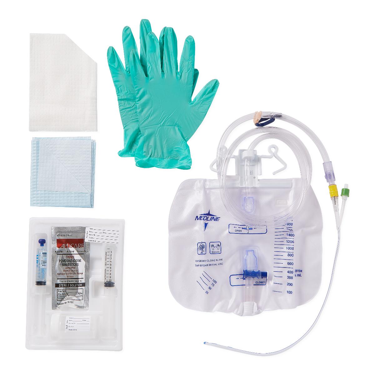 Silicone foley catheter tray