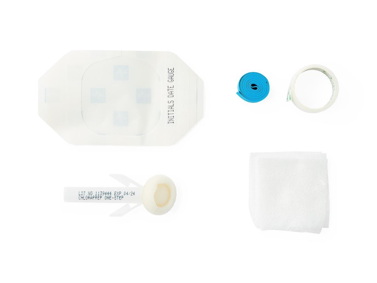 ChloraPrep and transparent dressing