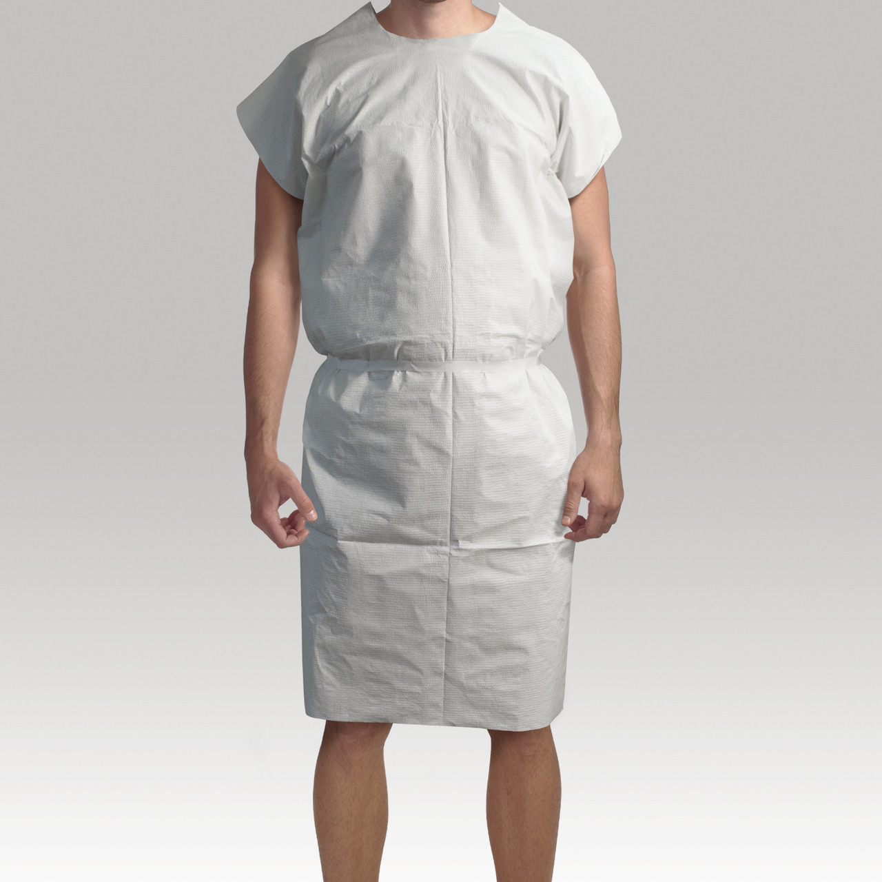 Exam gown with tie