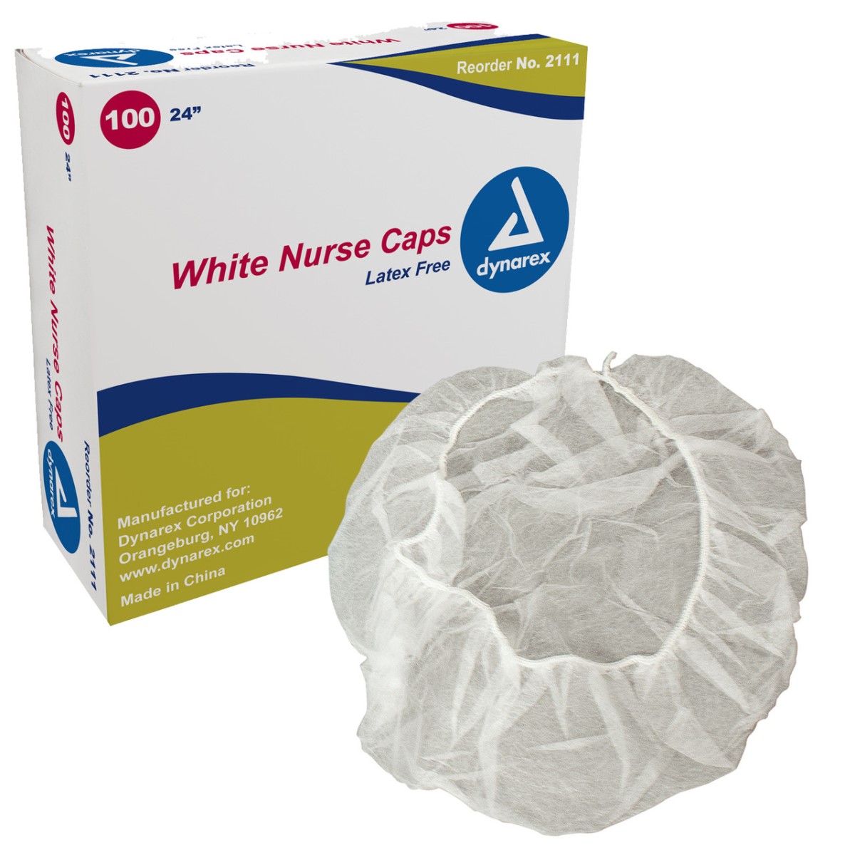 White bouffant caps