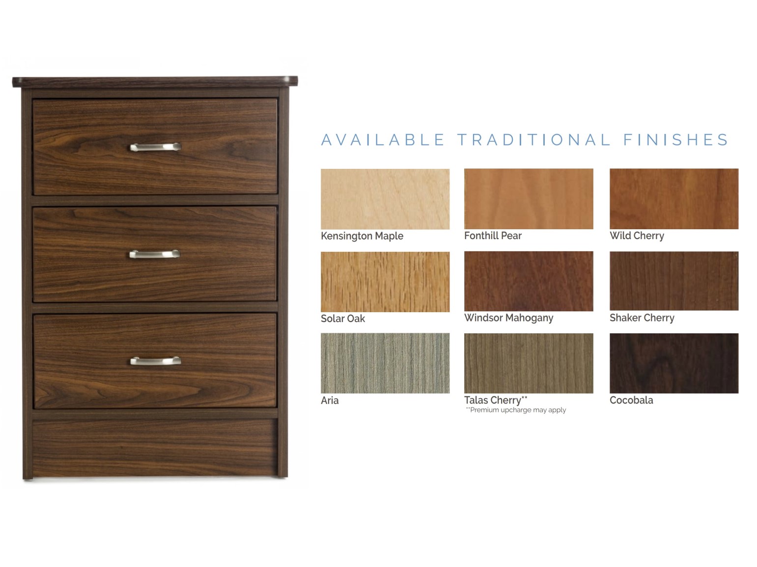 3-drawer bedside cabinet