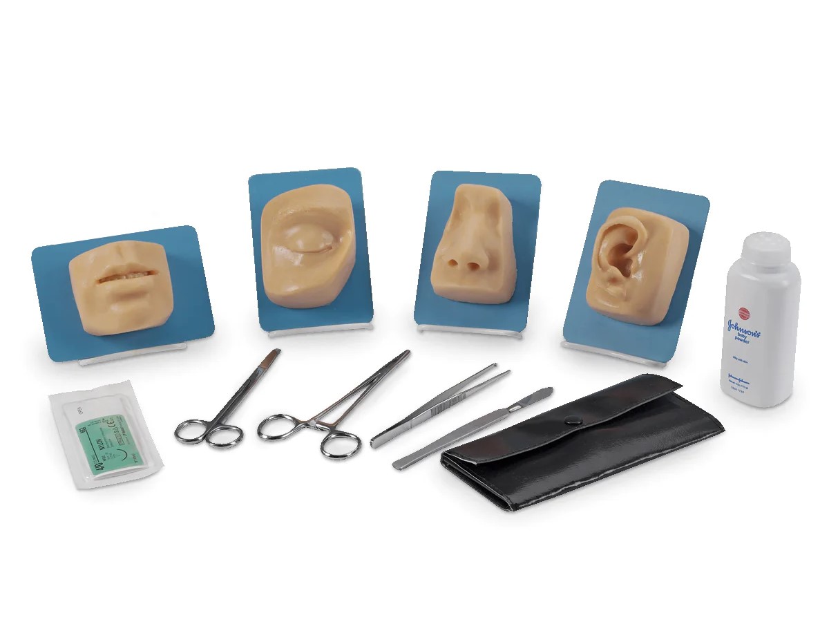 Facial suturing module set