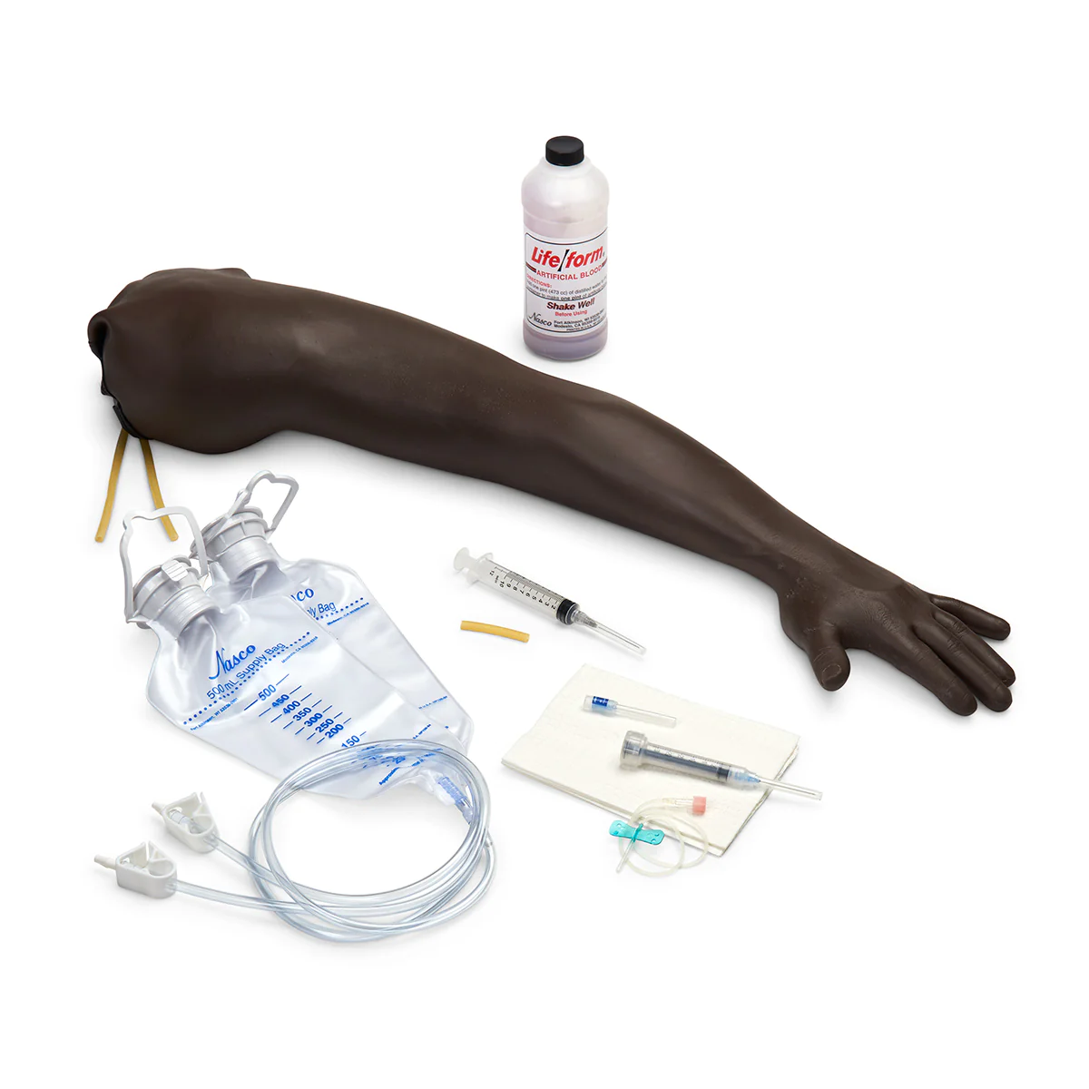 Dark Venipuncture and injection training arm