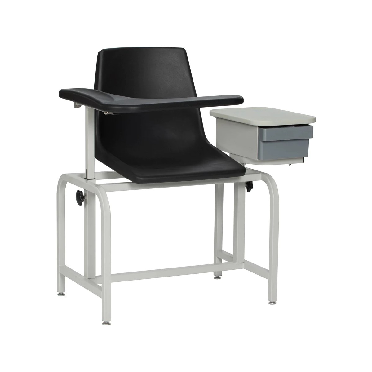 Blood drawing chair with storage cabinet