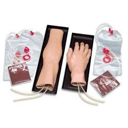 Simulaids IV training arm and hand set