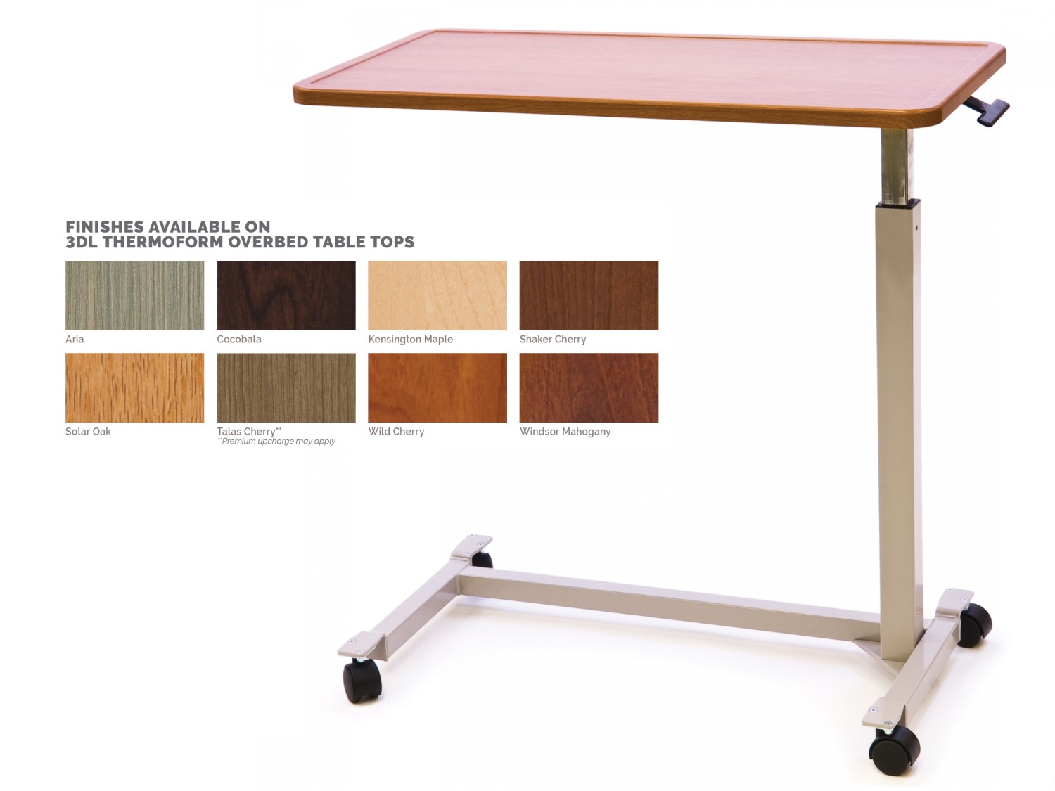 Automatic overbed table