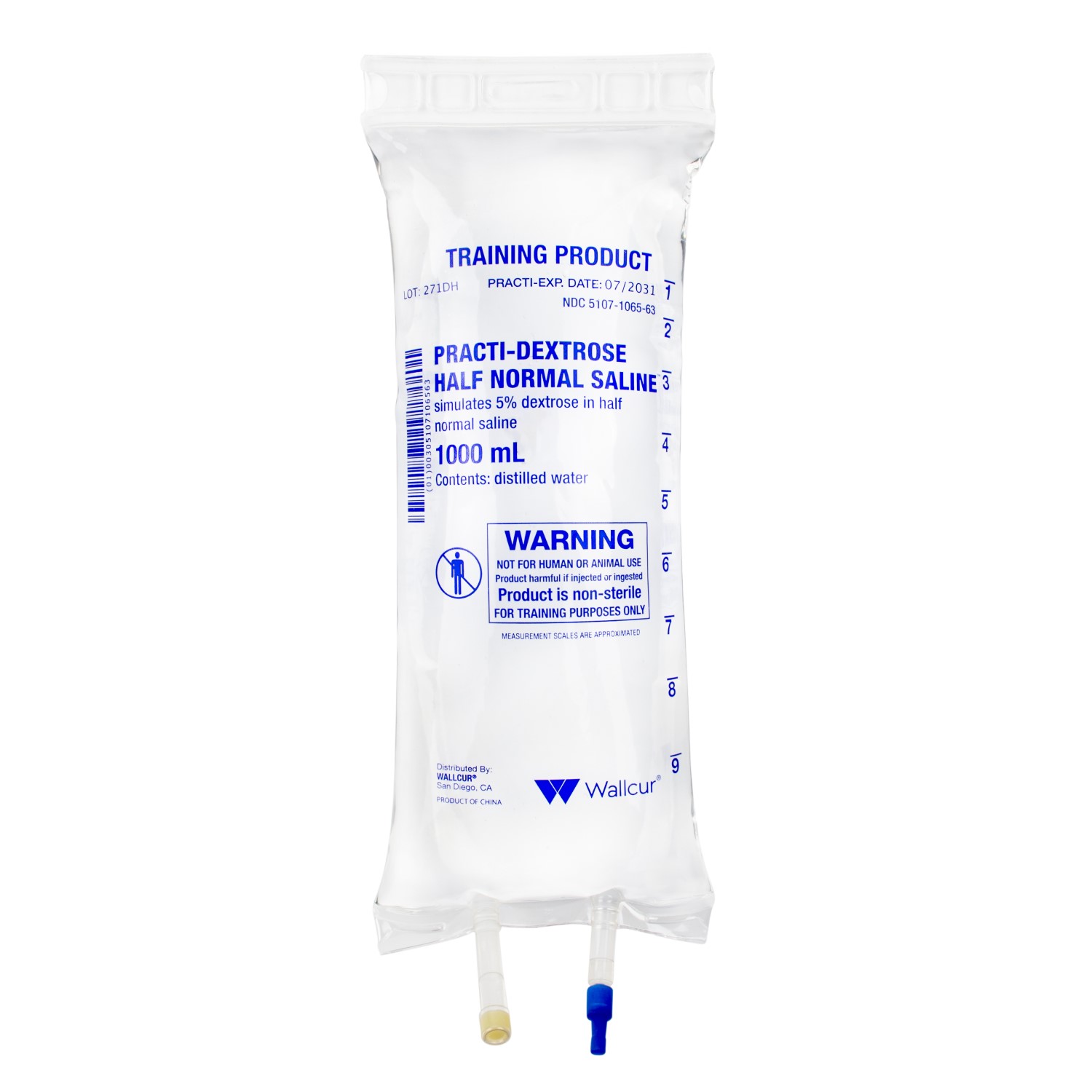 Simulated 5% Dextrose & 0.45% NaCl 1000ml IV bag