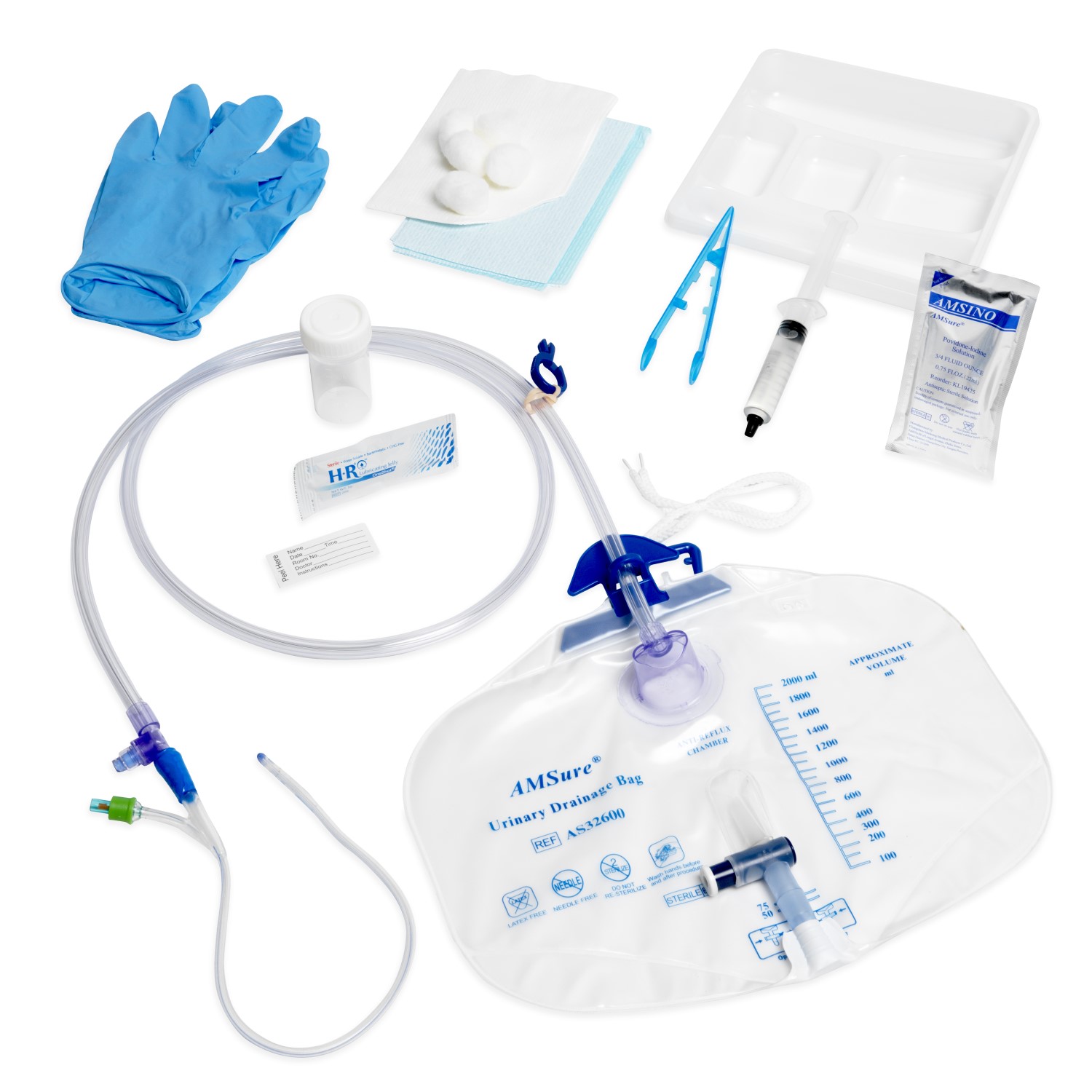 Silicone foley catheter tray