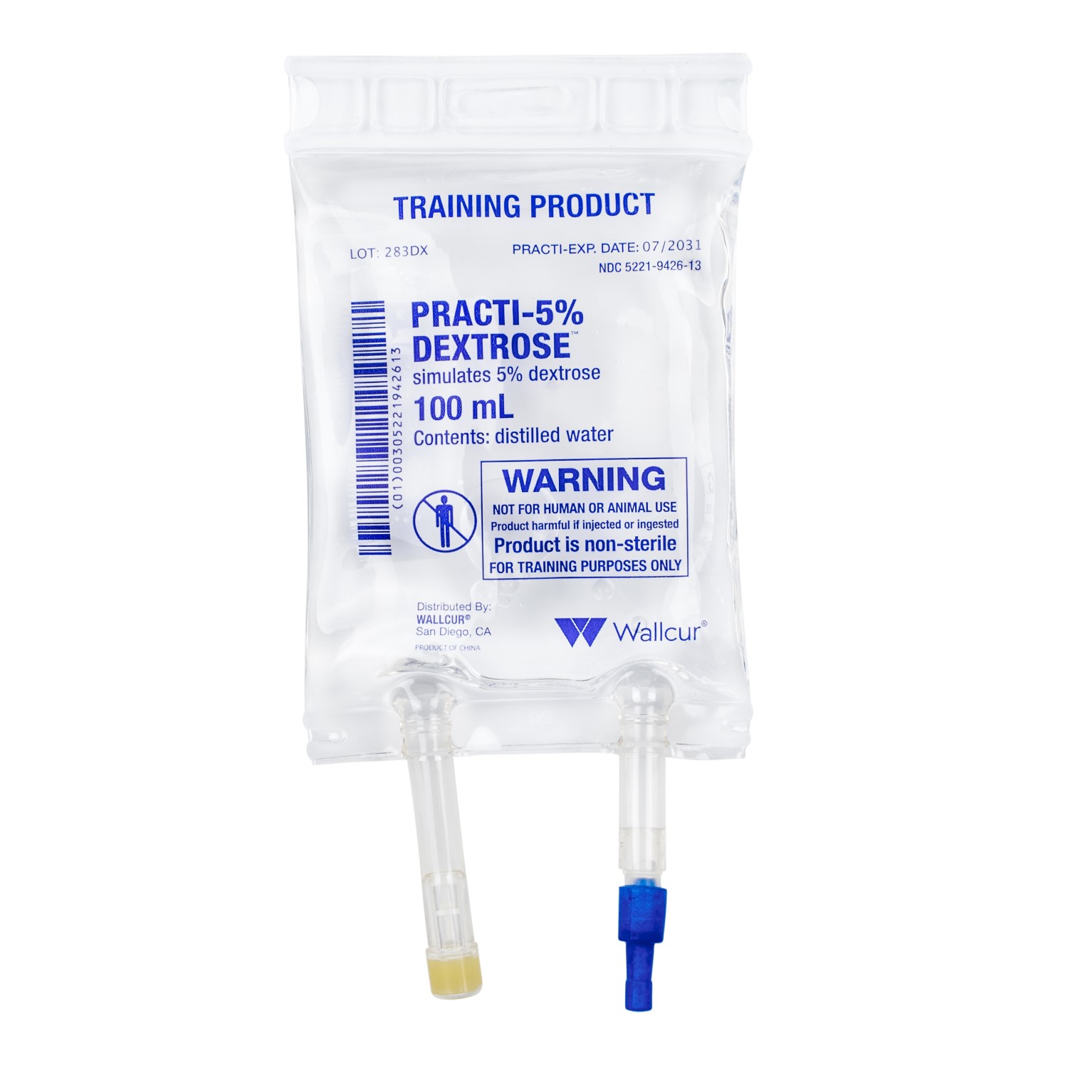 Simulated 5% Dextrose 100ml IV bag