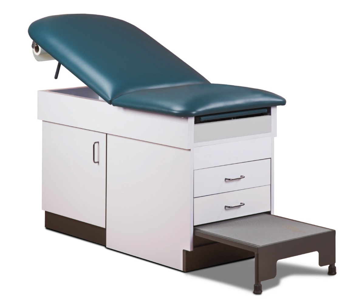 New Clinton cabinet style space saver exam table