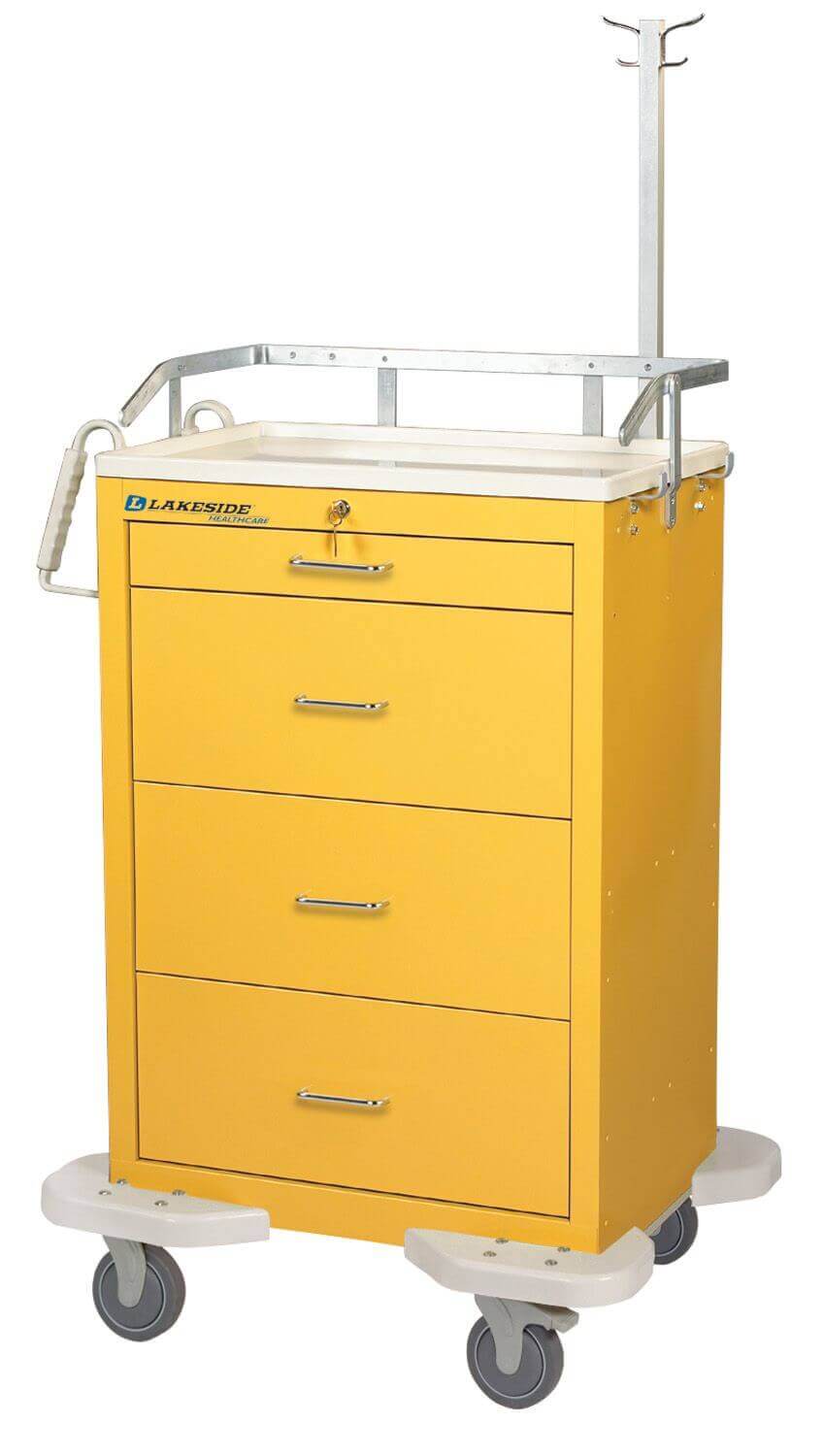 Medical Shipment | 4-Drawer Medication Cart with Push Button Lock, 1/each